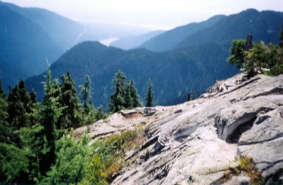 View from near Unnecessary Mountain, Howe Sound Crest Trail 2003-08.